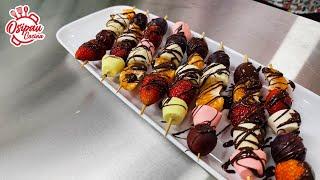  Divertidos PINCHOS DE FRUTAS CON CHOCOLATE para tus fiestas!