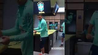 Lucas PAQUETA balla il tip-tap | #paquetá Dance | Paquetá Thiago Silva dancing in Brazil locker room