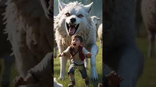 A brave boy fighting a wolf that killed his father #bravery #motivation #kidsstory #truthfulness