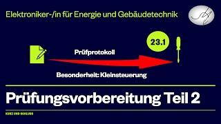 Besonderheit: Prüfprotokoll/Anlagenprüfung mit Kleinsteuerung (23.1)