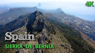 SIERRA DE BERNIA, Spectacular views of the Mediterranean Sea from 900 mts high. Parking at 650 mts.