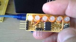 Attiny85 vu meter charlieplexing