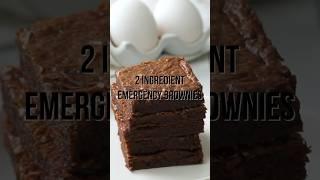 In case of emergency, make these 2-ingredient brownies. No flour, butter or oil required. #recipe