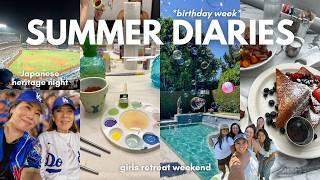 VLOG | girls' weekend retreat, Dodger's Japanese heritage night, birthday reflections  