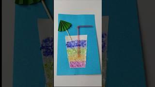 juice glass craft idea for kids step by step #juiceglass#viralshort#trending#shortsfeed#kidscraft