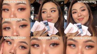 trying on affordable contact lenses from shopee ft. freshlady ph  perfect for dark brown eyes!