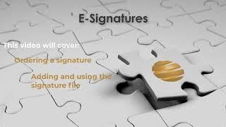 Electronic Signatures