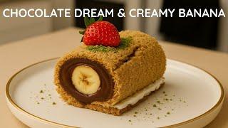 How to make Swiss Roll – You’ll Want to Make This Creamy Chocolate Banana Roll Every Day!