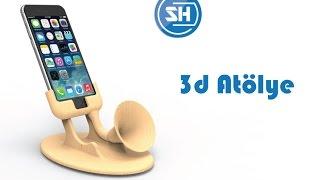 iPhone Amplifier Gramaphone Ultimaker 3d Printer_Sahir Yazılım 3d Atölye