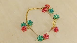 Beautiful bracelet with daisy pattern| Beaded Bracelet Tutorial