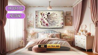 Enchanting Fairy with Cherry Blossoms: Beautiful Digital Watercolor Art | 1 Hr No Sound #4k #tv