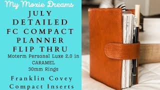 FCC Compact Inserts | July DETAILED Flip Thru |Moterm Luxe 2.0 Caramel | Functional Planner