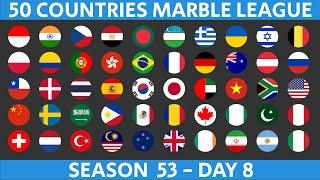 50 Countries Marble Race League Season 53 Day 8/10 Marble Race in Algodoo