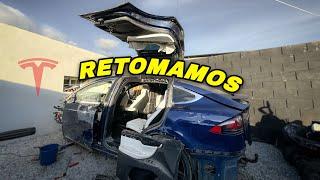  Reconstruyo Tesla model X ACCIDENTADO | Parte 8