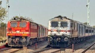 Dangerous WAP7 Shramjeevi SF+Magadh+Brahmaputra mail+Kota SF  attacks Sakaldiha at 130kmph- I R