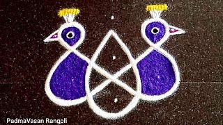 1106.⭐3*2 Dot⭐Mini Kolam⭐Easy Appartment muggu⭐Simple and Beautiful Rangoli⭐Traditional Friday muggu