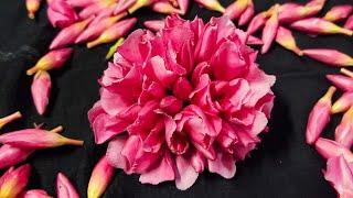 How to string arali flower billai/flower bun/brooch/bridal poola Jada/arali poo/DIY flower garland