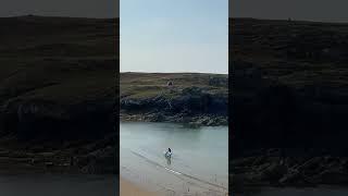 beautiful west facing Porth Dafarch beach on the Anglesey Coast Path. Click the description for info