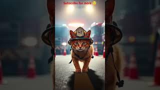 Does This GINGER Cat Have What It Takes to be a Firefighter?