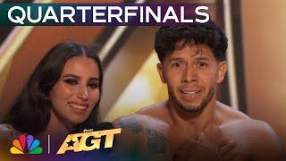 Sebastian & Sonia Receive A GOLDEN BUZZER For Their Mind-Bending Aerial | Quarterfinals | AGT 2024