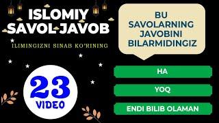 Islomiy savol javob #23 | diniy savol javoblar | исломие савол жавоб Abdullloh domla #savoltv