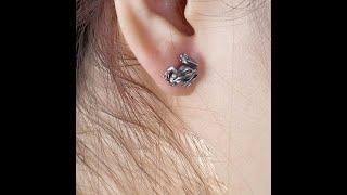 925 Sterling Silver Jumping Frog Stud Earrings | Gift for Frog Lovers | Luckybudmall