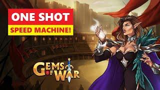 Gems of War Bounty Speed Machine! ONE SHOT Best Fast Team!