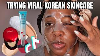 Black Girl Tries VIRAL Korean Skincare