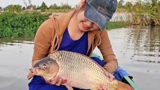 Catching Big Fish Today|Fantastic and Lucky Day|GirlFishing Vlog|Rida vlog 