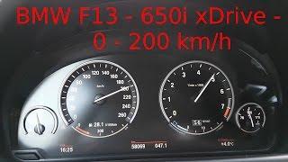 BMW 650i 2013 Coupé (F13) xDrive - 0-200 km/h - Acceleration - Tacho - Sound - Exhaust - Autobahn