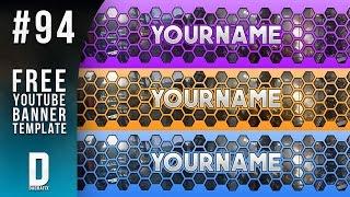 Cool YouTube Banner Template 94 - Free Photoshop Download