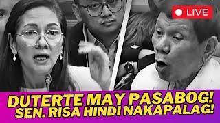 LIVE!! DUTERTE MAY INAMIN SA SENATE BLUE RIBBON COMMITTEE! SEN. RISA NASUPALPAL! NAPAGKAISAHAN NILA!