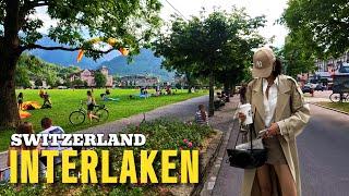 Great Beauty of Interlaken Switzerland 4K Walking Tour 2024