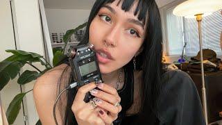 ASMR  TASCAM TINGLES (mouth sounds, hair on mic, more)