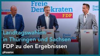 Pressekonferenz der FDP nach den Landtagswahlen in Thüringen und Sachsen | 02.09.24