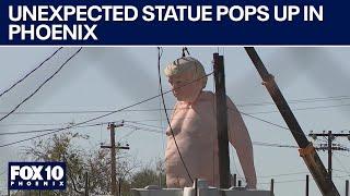 Statue of a naked Donald Trump on display in Phoenix