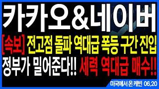 카카오&NAVER 주가전망] [속보] 전고점 돌파 역대급 폭등 구간 진입 정부가 밀어준다!! 세력 역대급 매수!! feat.주도주연구소DS 케빈 솔트룩스 다날 더즌 갤럭시아머니트리