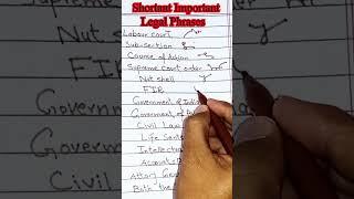 shorthand of important legal phrases