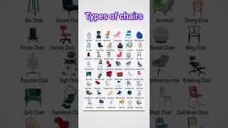 English vocabulary||Types of chairs| english with dinas