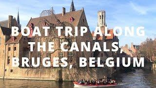 BOAT TRIP ON THE CANALS OF BRUGES, BELGIUM