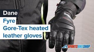 Dane Fyre Gore Tex heated leather bike gloves - OVERVIEW