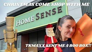 NEW IN HOMESENSE CHRISTMAS COME SHOP WITH ME & TKMAXX SENT ME A BOO BOX! -I MANIFESTED IT! |AD