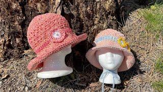  The Sundowner Crochet Sun Hat / PART 2 ~ Child & Adult Sizes, Adjustable Cinch-Tie or Chin Strap!!