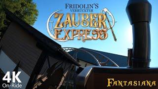 Fridolins verrückter Zauberexpress - 4K On-Ride - Fantasiana - ART Engineering Family Launch Coaster