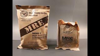 2024 US MRE Chicken Stir Fry & 2023 BBQ Beef Review Menu 2 Ration Tasting Test Comparison