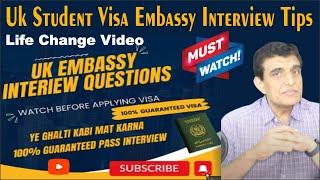 UK Student Visa Embassy Interview Questions | UK Visa Application Process 2024 2025