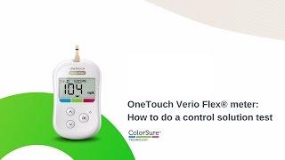 OneTouch Verio Flex® meter: How to do a control solution test