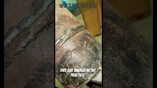 Whatcha think of this students weld test? #welding #testing #programminglife #critique #stickwelder