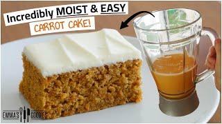 The Easiest CARROT CAKE RECIPE using a Blender!