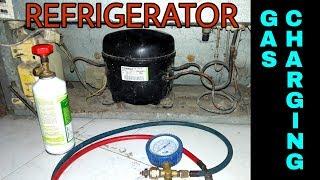 Refrigerator Gas Charging Fridge repair. R134a (In English)